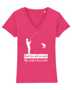 FISHING Tricou mânecă scurtă guler V Damă Evoker