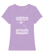 SKIDIVING Tricou mânecă scurtă guler larg fitted Damă Expresser