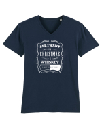 All I want for christmas is whiskey Tricou mânecă scurtă guler V Bărbat Presenter