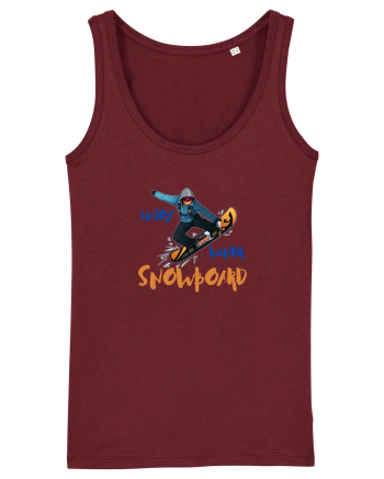Enjoy Winter - Snowboard  Burgundy