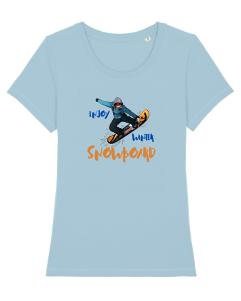 Enjoy Winter - Snowboard  Sky Blue