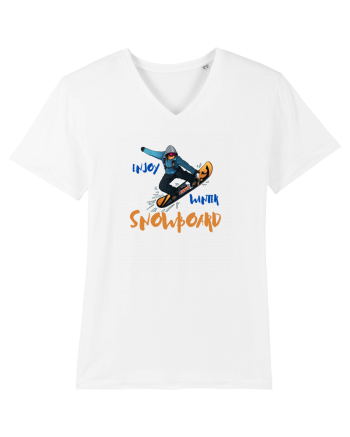 Enjoy Winter - Snowboard  White