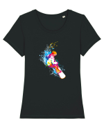 Just Snowboard  Tricou mânecă scurtă guler larg fitted Damă Expresser