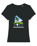 Snowboarding  Tricou mânecă scurtă guler larg fitted Damă Expresser