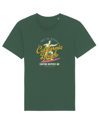 Ride the Waves California Beach Bottle Green