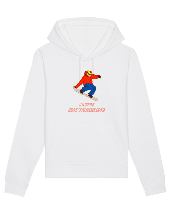 I Love Snowboarding White