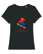 I Love Snowboarding Tricou mânecă scurtă guler larg fitted Damă Expresser