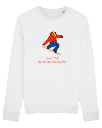 I Love Snowboarding White