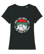 Iarna-i grea omatul mare Tricou mânecă scurtă guler larg fitted Damă Expresser