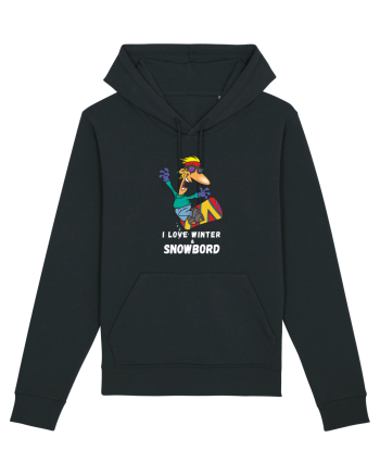 I Love Winter & Snowboard Black