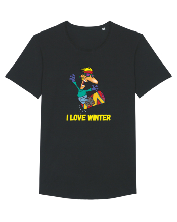 I Love Winter & Having Fun Snowboarding  Black