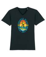 Paradise Beach Surfing Tricou mânecă scurtă guler V Bărbat Presenter