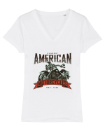 American Motorcycles Tricou mânecă scurtă guler V Damă Evoker