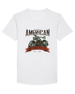 American Motorcycles Tricou mânecă scurtă guler larg Bărbat Skater