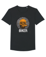 Biker Tricou mânecă scurtă guler larg Bărbat Skater