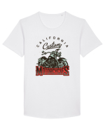 California Motorcycles Tricou mânecă scurtă guler larg Bărbat Skater