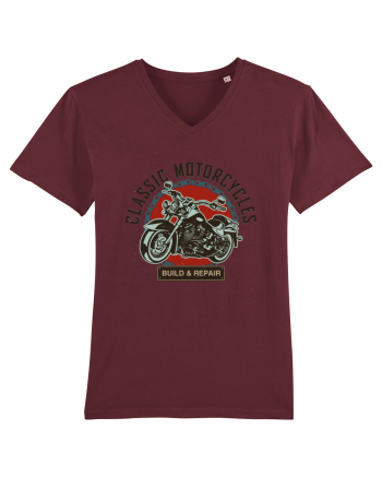 Classic Motorcycles Burgundy