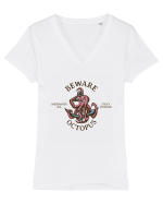 Beware Octopus Tricou mânecă scurtă guler V Damă Evoker