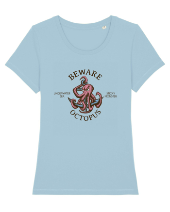 Beware Octopus Sky Blue