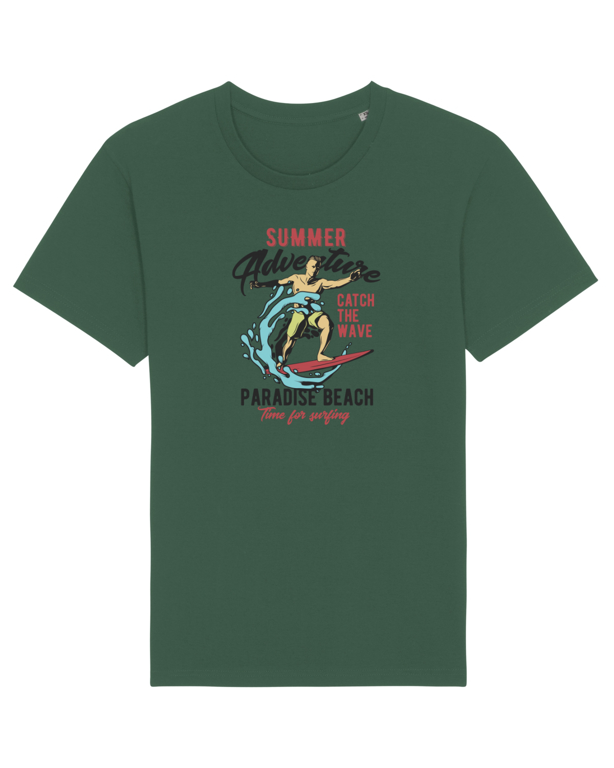Tricou mânecă scurtă Unisex Rocker Bottle Green