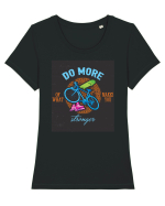 Do More Of What Makes You Stronger Tricou mânecă scurtă guler larg fitted Damă Expresser