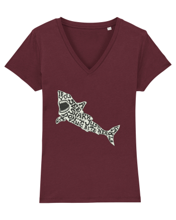 If You See A Shark Don't Panic Burgundy