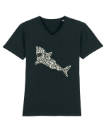 If You See A Shark Don't Panic Tricou mânecă scurtă guler V Bărbat Presenter