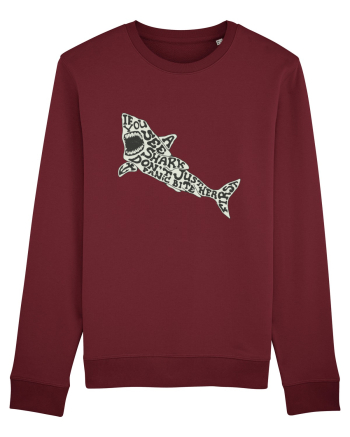 If You See A Shark Don't Panic Burgundy