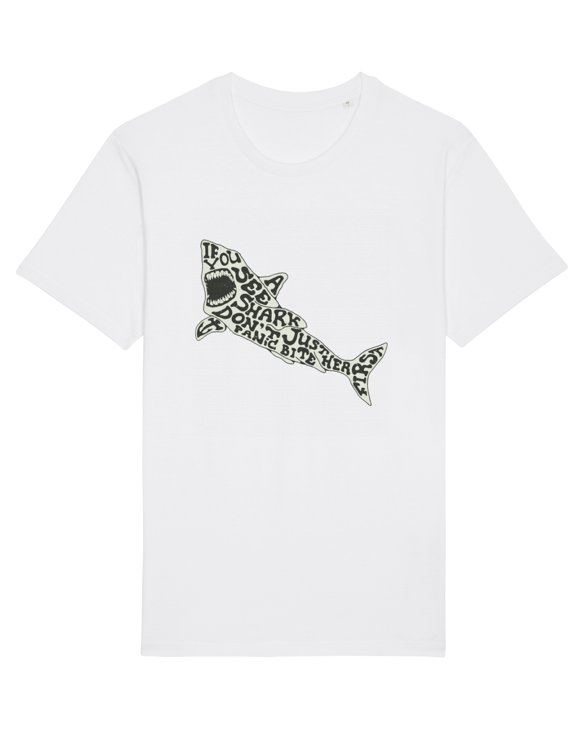 Tricou mânecă scurtă Unisex Rocker White