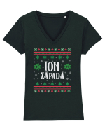 În stil ugly sweater - Ion Zăpadă Tricou mânecă scurtă guler V Damă Evoker
