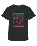 În stil ugly sweater - Moș Crăcilă Tricou mânecă scurtă guler larg Bărbat Skater