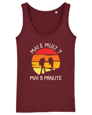 Mai e mult, mai 5 minute - retro sunset Burgundy