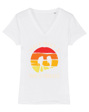 Mai e mult, mai 5 minute - retro sunset White
