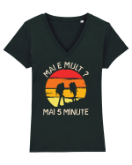 Mai e mult, mai 5 minute - retro sunset Tricou mânecă scurtă guler V Damă Evoker