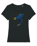 MUTANT DRAGON BIRD BLUE Tricou mânecă scurtă guler larg fitted Damă Expresser