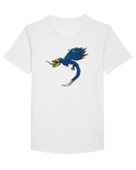 MUTANT DRAGON BIRD BLUE Tricou mânecă scurtă guler larg Bărbat Skater