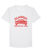 Masina Retro Clasica Tricou mânecă scurtă guler larg Bărbat Skater