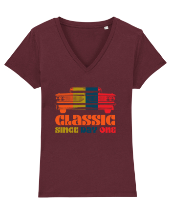 Masina Retro Clasica Burgundy