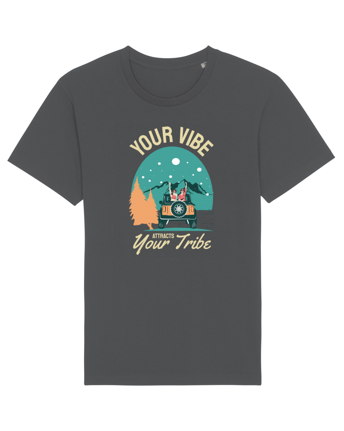 Tricou mânecă scurtă Unisex Rocker Anthracite