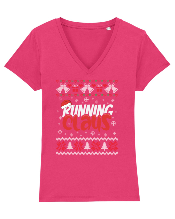 in stil ugly sweater - Running claus Raspberry