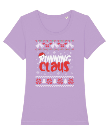 in stil ugly sweater - Running claus Lavender Dawn