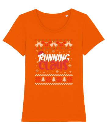 in stil ugly sweater - Running claus Bright Orange