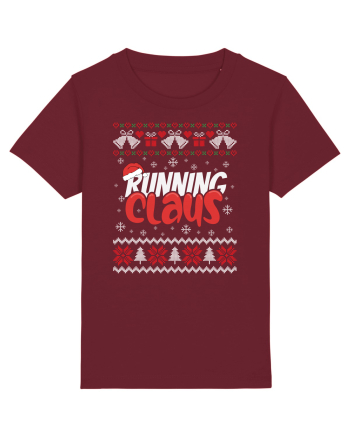 in stil ugly sweater - Running claus Burgundy