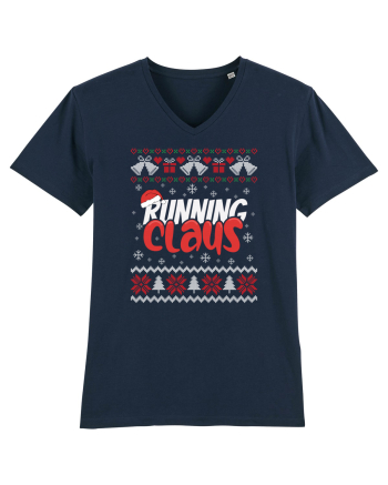 in stil ugly sweater - Running claus French Navy