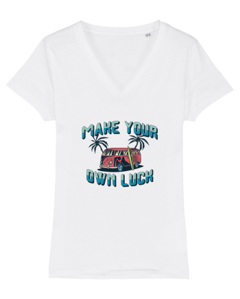 Make your Own Luck Van Surfing White