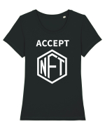 Accept NFT Tricou mânecă scurtă guler larg fitted Damă Expresser