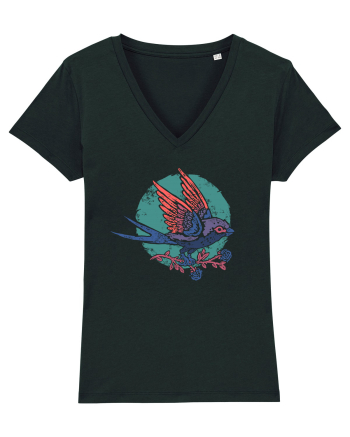 Vintage bird Black