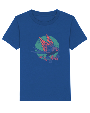 Vintage bird Majorelle Blue