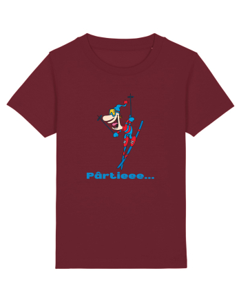 Pârtie... Schior începător! Feriți-vă! Burgundy