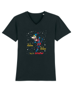 Let It Snow! Hai La Schi! Tricou mânecă scurtă guler V Bărbat Presenter